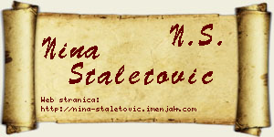 Nina Staletović vizit kartica